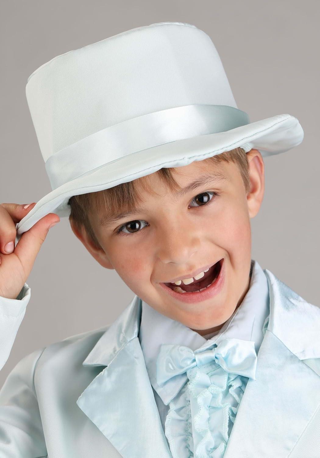 image:imageKids Blue Tuxedo Costume with Pants Jacket Shirt Front and HatBundle W Blue Cane