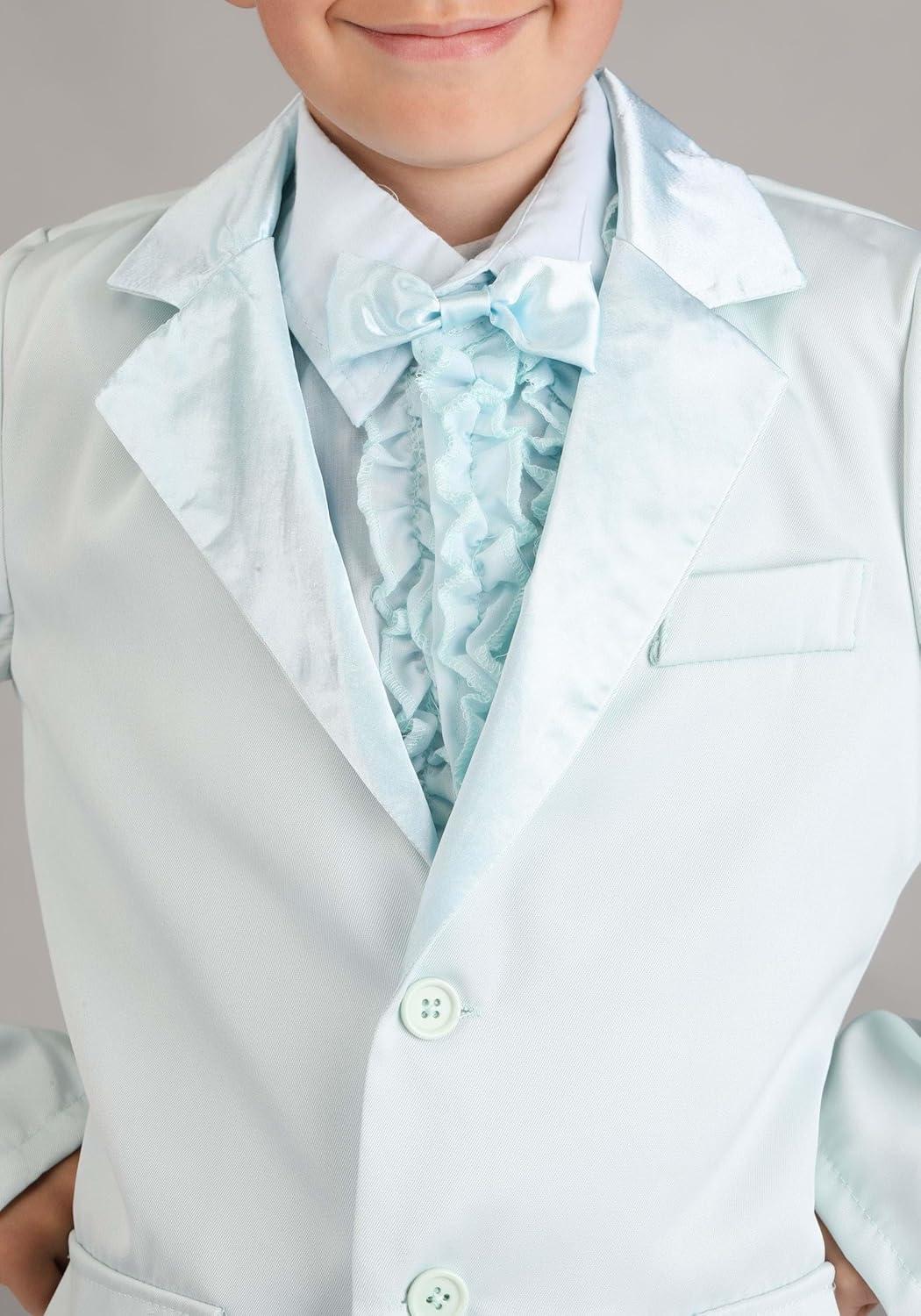 image:imageKids Blue Tuxedo Costume with Pants Jacket Shirt Front and HatBundle W Blue Cane
