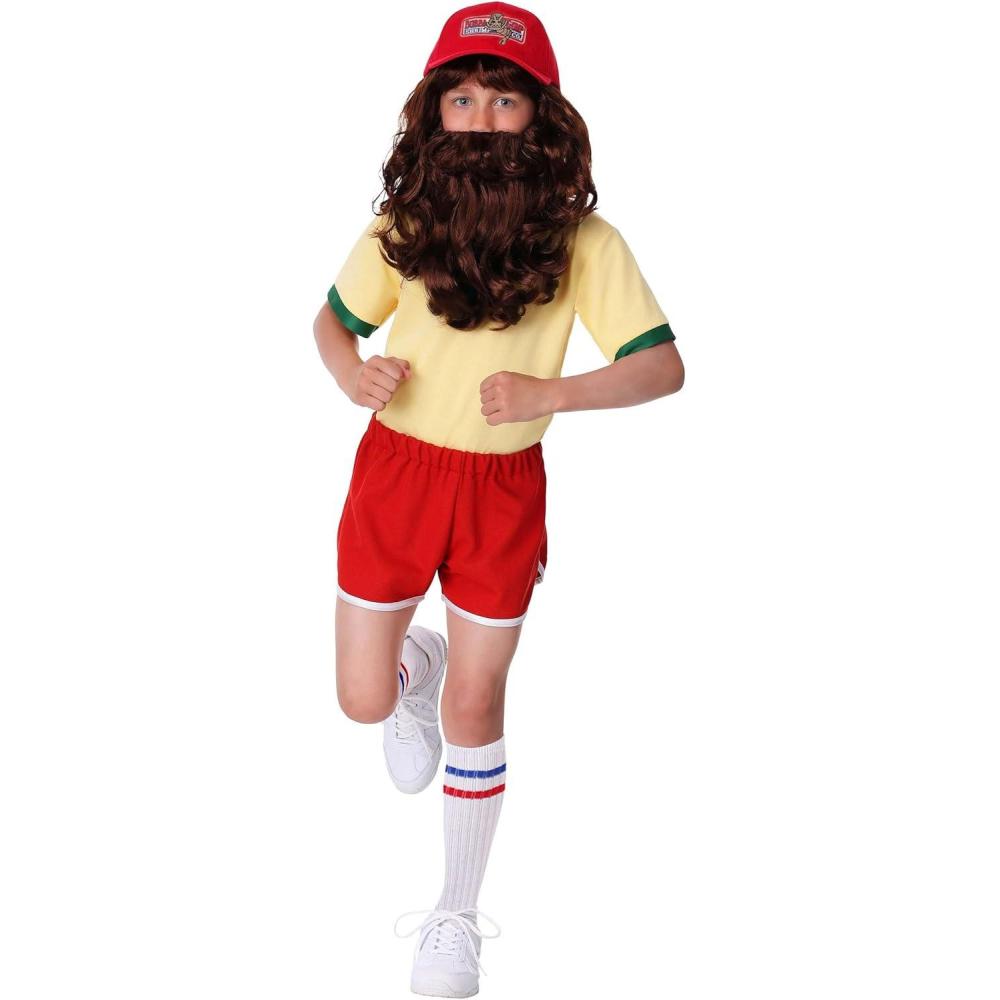 image:imageRunning Forrest Gump Costume for Kids  Runner Halloween Outfit Includes Wig Beard and Bubba Gump Shrimp Hat