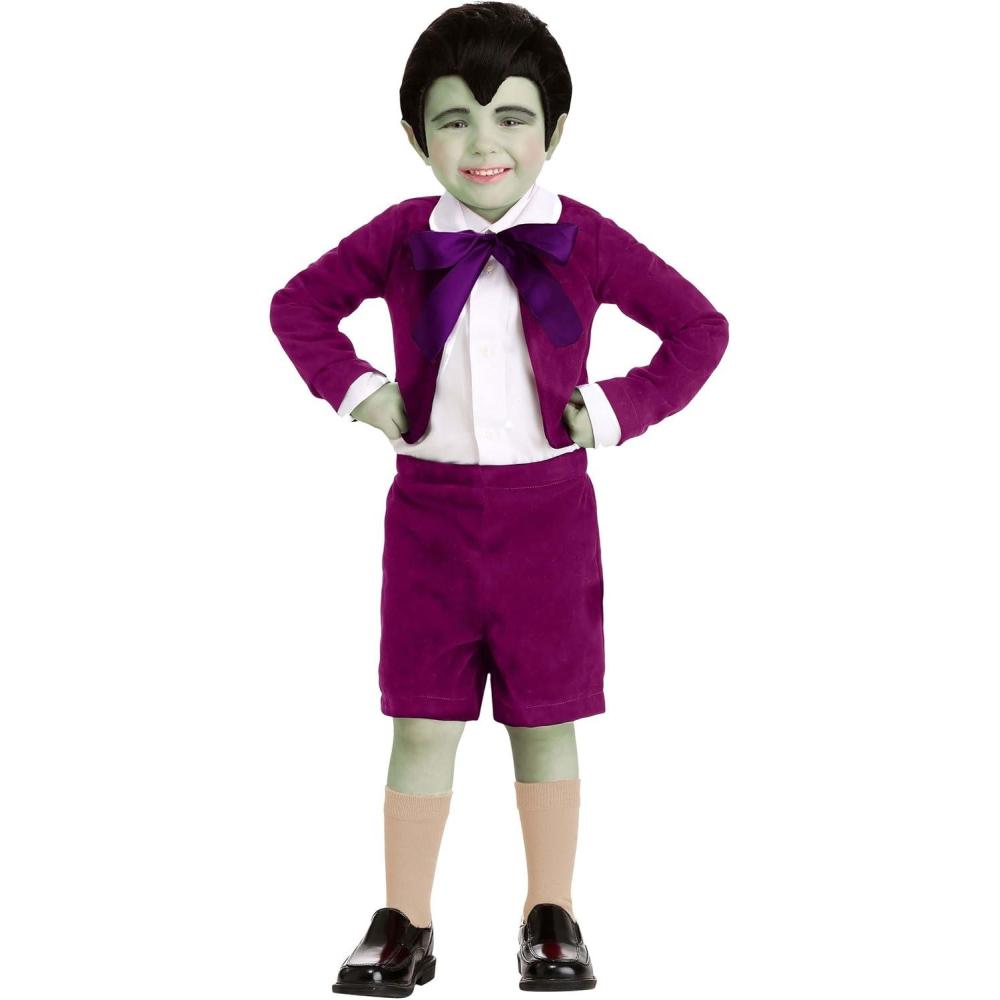 image:imageToddler Eddie Munster Costume  TVs The Munsters Little Kid Werewolf Complete Purple Outfit with Wig