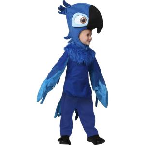 Deluxe Rio Blu Bird Costume for Toddlers, Blue Spix’s Macaw Halloween Outfit with Headpiece