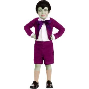 Toddler Eddie Munster Costume | TV’s The Munsters Little Kid Werewolf Complete Purple Outfit with Wig