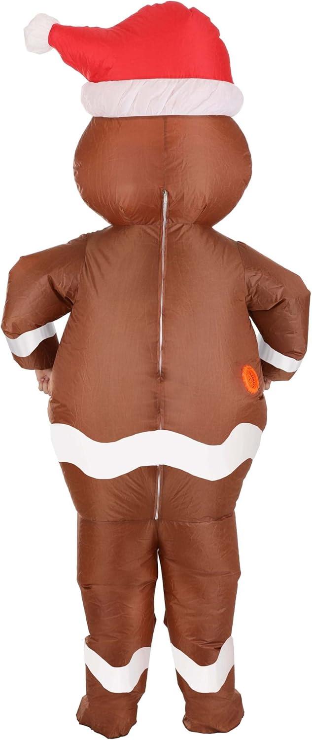 image:imageAdult Gingerbread Man Costume Inflatable Christmas Costumes Blow Up Xmas Outfit Funny Holiday Party Costume