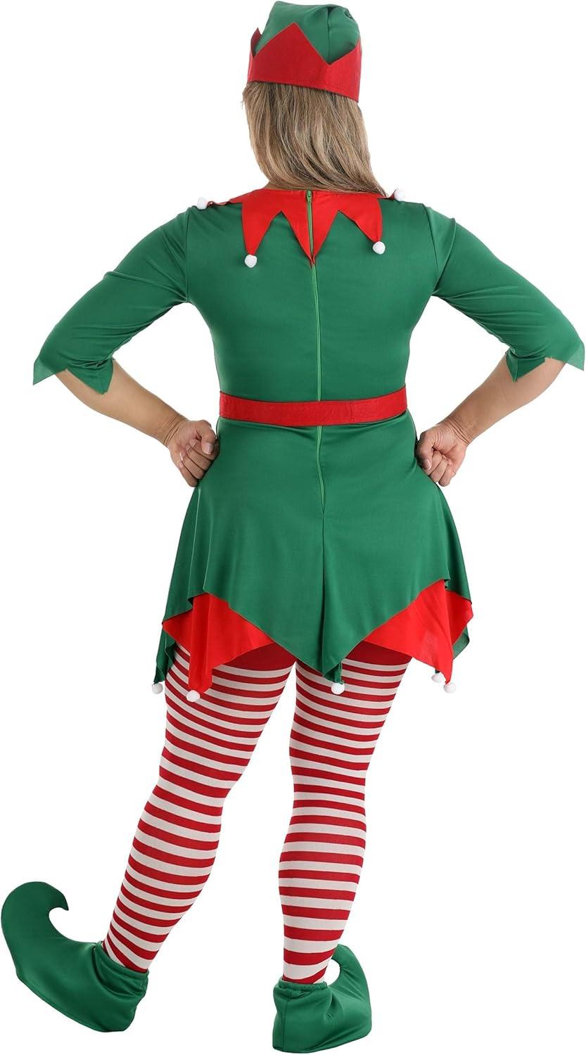 image:imageAdult Santas Helper Costume for Women Jolly Holiday Attire North Pole Elf Halloween Outfit