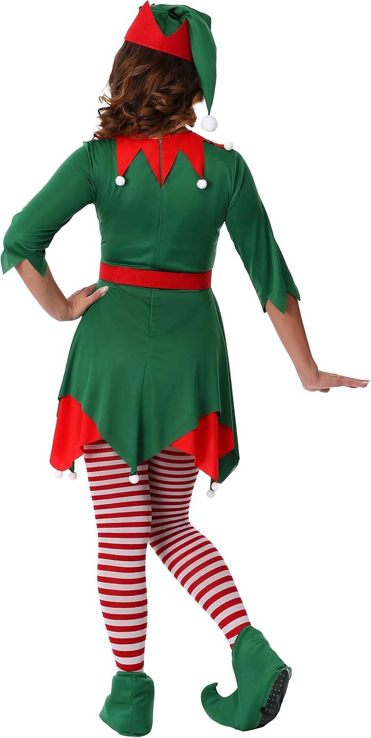 image:imageAdult Santas Helper Costume for Women Jolly Holiday Attire North Pole Elf Halloween Outfit