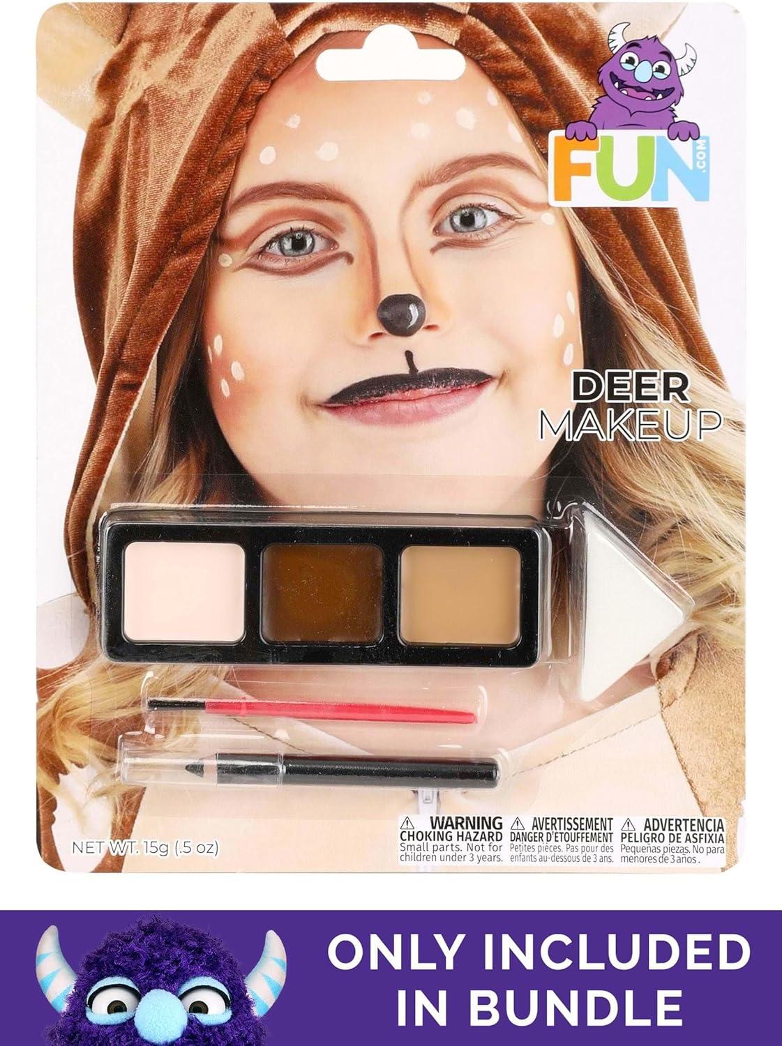 image:imageEnchanting Forest Fawn Womens Deer Costume Complete with Hooded Dress and Antlers