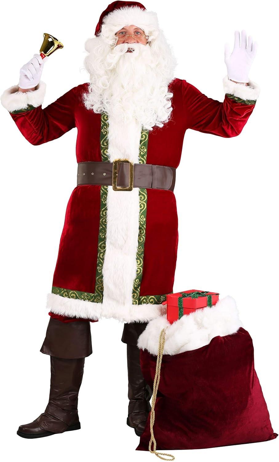 image:imageFun Costumes Old Time Santa Claus Costume for Men Jacket Pants Belt Hat Gloves amp Boot Covers