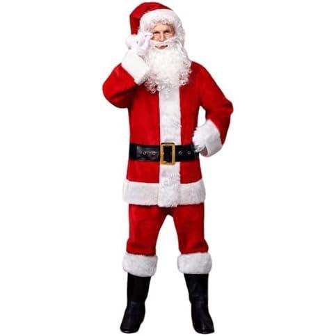 image:imageFun Costumes Deluxe Red Santa Claus Adult Costume for Men Christmas Professional Santa Suit for Cosplay or Photoshoots  Red  MediumXLarge