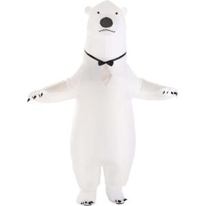 Fun Costumes Adult Inflatable Polar Bear Costume, Standard, White