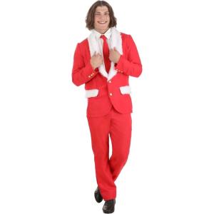 Men’s Red Holiday Santa Suit(Red)
