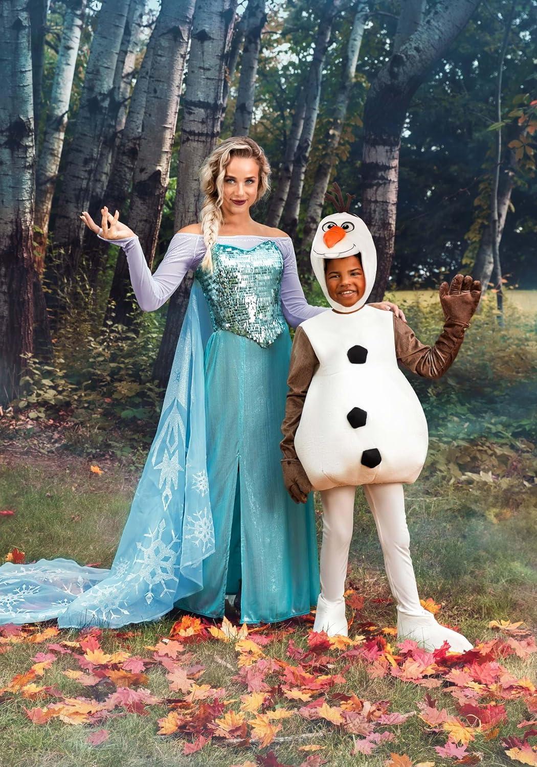 image:imageAdult Disney Frozen Olaf Halloween Costume for Men and Women Body Piece with Leggings Headpiece Hand and Shoe Covers