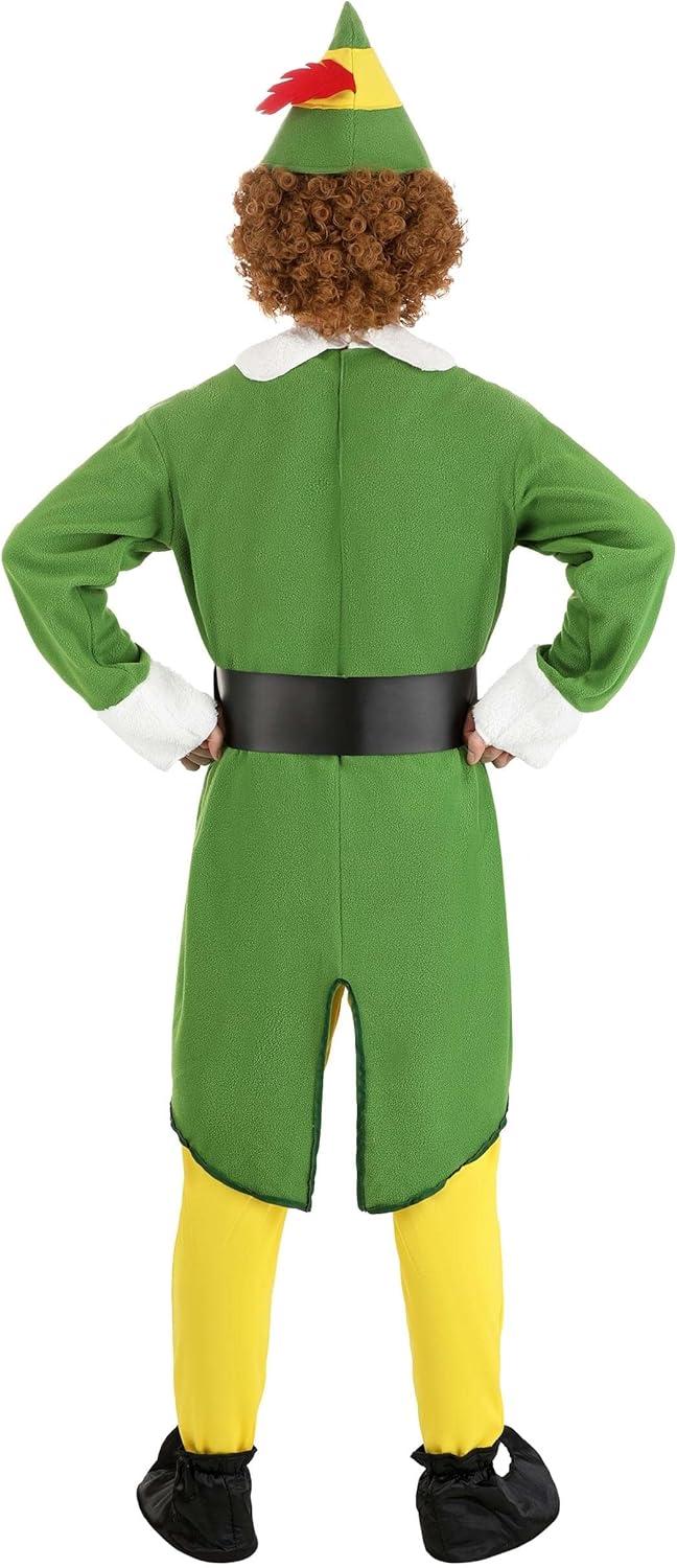 image:imageBuddy The Elf Costume for Men 4 Pc Christmas Elf Costume with Hat amp Belt Adult Holiday Elf Cosplay Suit