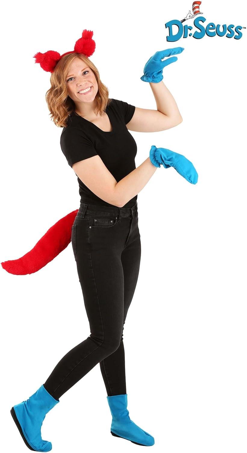 image:imageDr Seuss Fox in Socks Costume Kit for Adults and Kids Ear Headband Mitts Tail Shoe Covers
