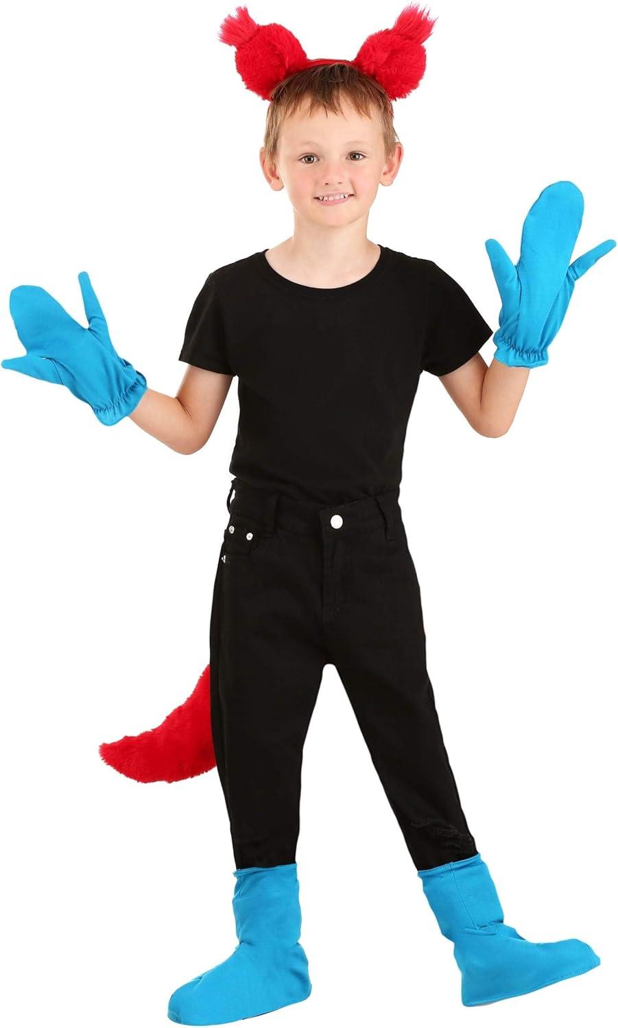 image:imageDr Seuss Fox in Socks Costume Kit for Adults and Kids Ear Headband Mitts Tail Shoe Covers