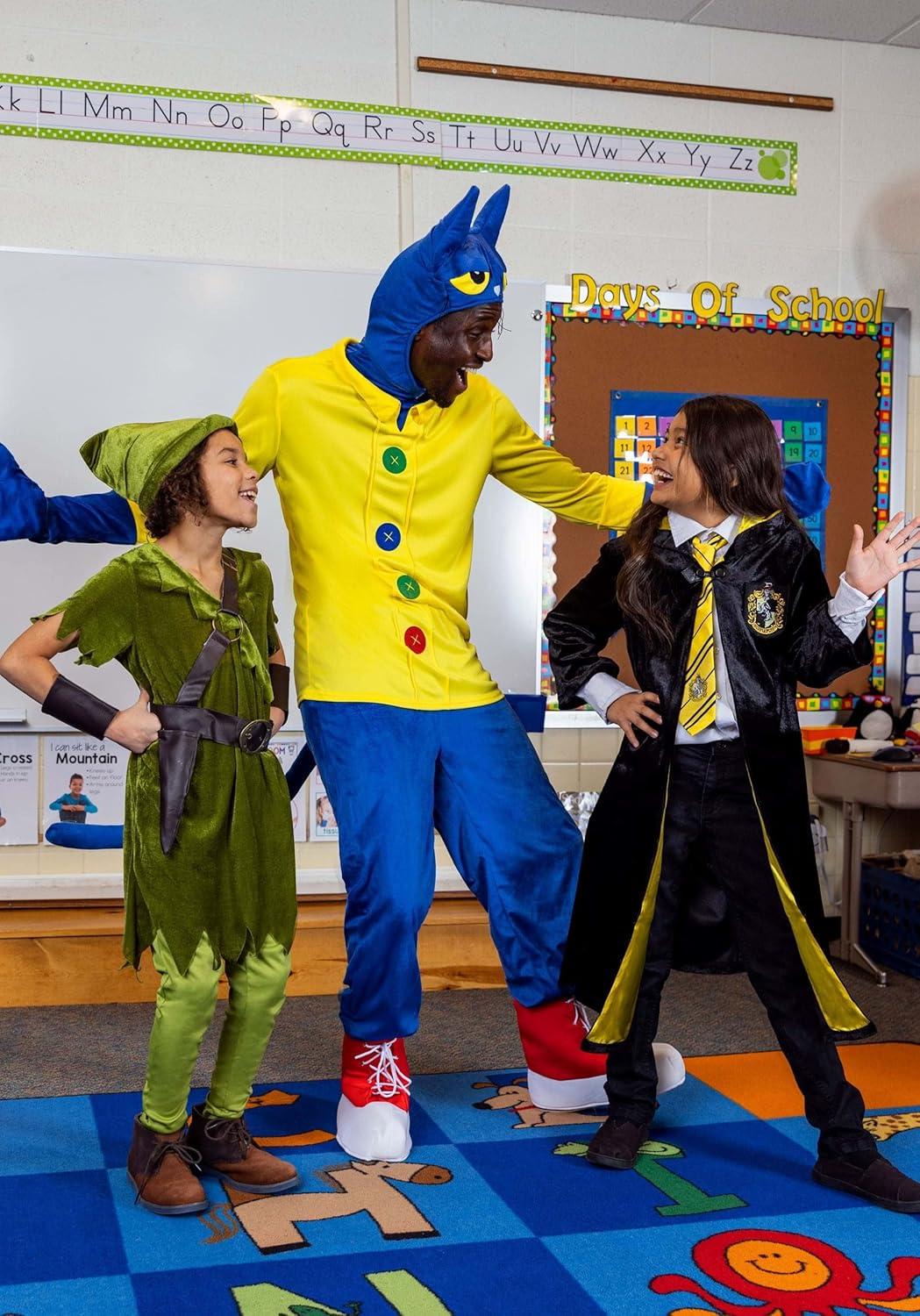 image:imageKids Peter Pan Costume with Hat Shirt Tights BeltHarness and Wrist CuffsCostume