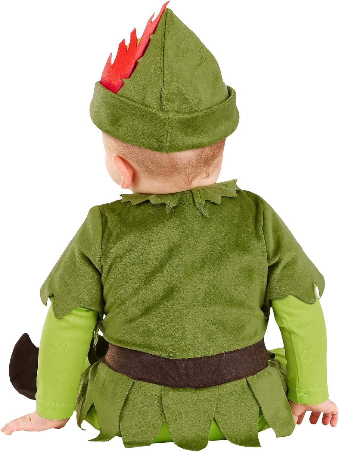image:imagePeter Pan Baby Costume Green Tunic Jumpsuit Hat Booties Sword for Infant Adventures to Neverland