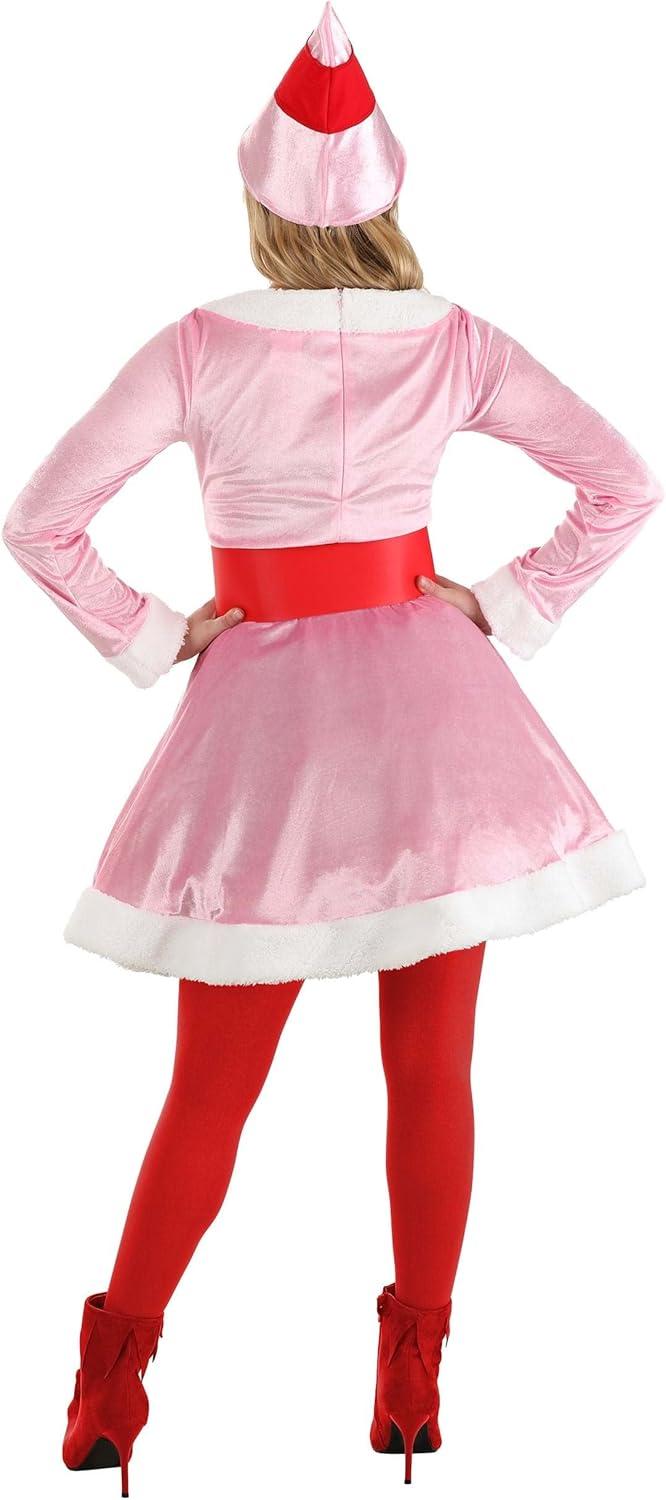 image:imageWomens Jovie Elf Costume Dress 3 Pc Holiday Christmas Elf Costume wHat amp Belt Adult Elf Movie Jovie Dress