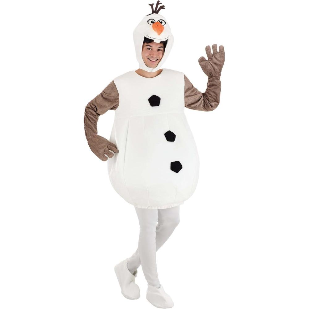 image:imageAdult Disney Frozen Olaf Halloween Costume for Men and Women Body Piece with Leggings Headpiece Hand and Shoe Covers