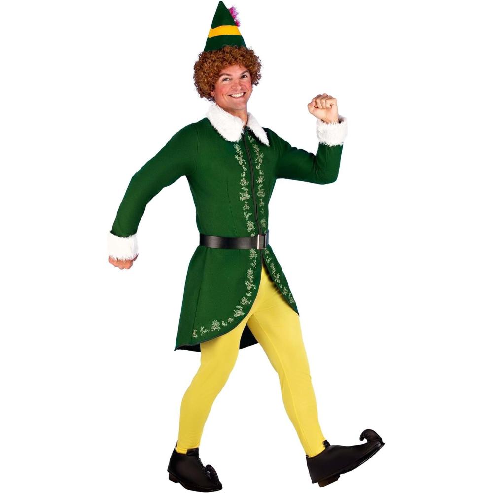 image:imageAuthentic Buddy The Elf Costume for Adults Elf Movie Outfit for Men Christmas Cosplay Holiday DressUp