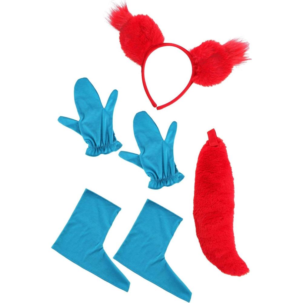 image:imageDr Seuss Fox in Socks Costume Kit for Adults and Kids Ear Headband Mitts Tail Shoe Covers