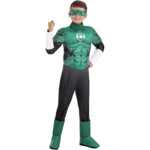 Deluxe Green Lantern Costume for Kids, Green Superhero Suit, Mask & Accessories for Hero & Villain Cosplay Party