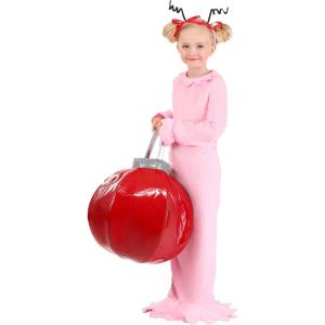 Dr. Seuss The Grinch Cindy Lou Who Costume for Girls, Girl’s Pink Christmas Dress for Character