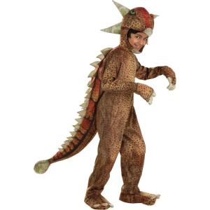 Kids Ankylosaurus Dinosaur Costume – Includes Jumpsuit, Headpiece, Gloves & Shoe Covers – Prehistoric Halloween Outfit