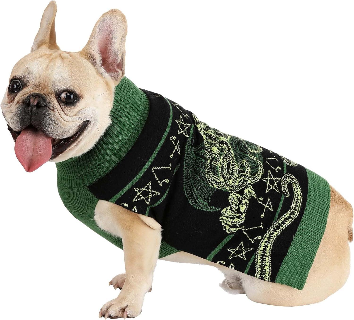image:imageFun Costumes Cthulhu Pet Ugly Sweater Knit Dog Sweater with Ribbed Neckband amp Waistband for Small to Large Pets LMedium