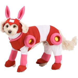 Pet Mega Man Rush Costume Megaman Dog Outfit with Ear Holes XL(X-Large)