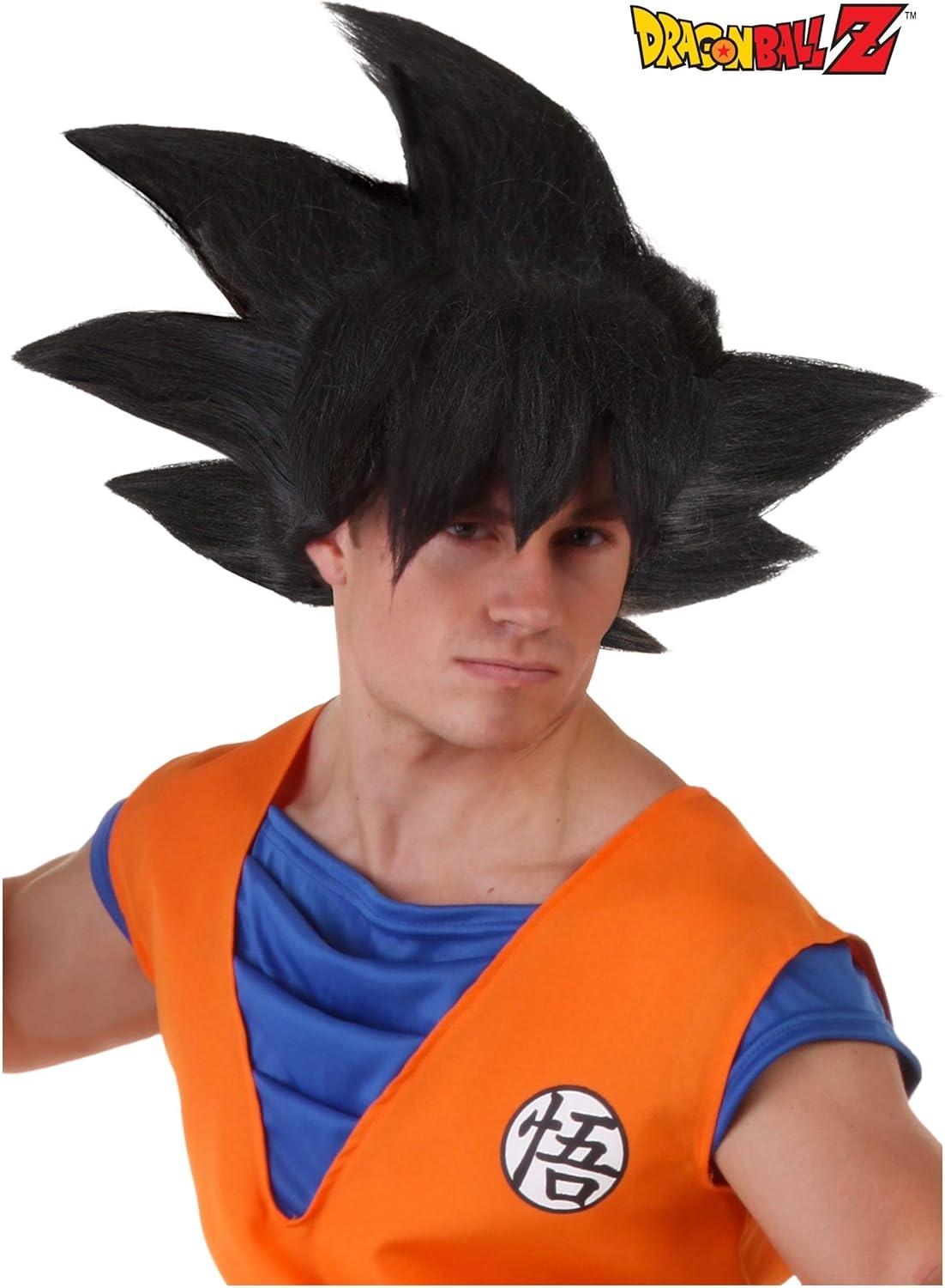 image:imageDragon Ball Z Goku Black Hair Wig for Adults Mens Spiky Saiyan Anime Wig Officially LicensedBundle W Wig Cap