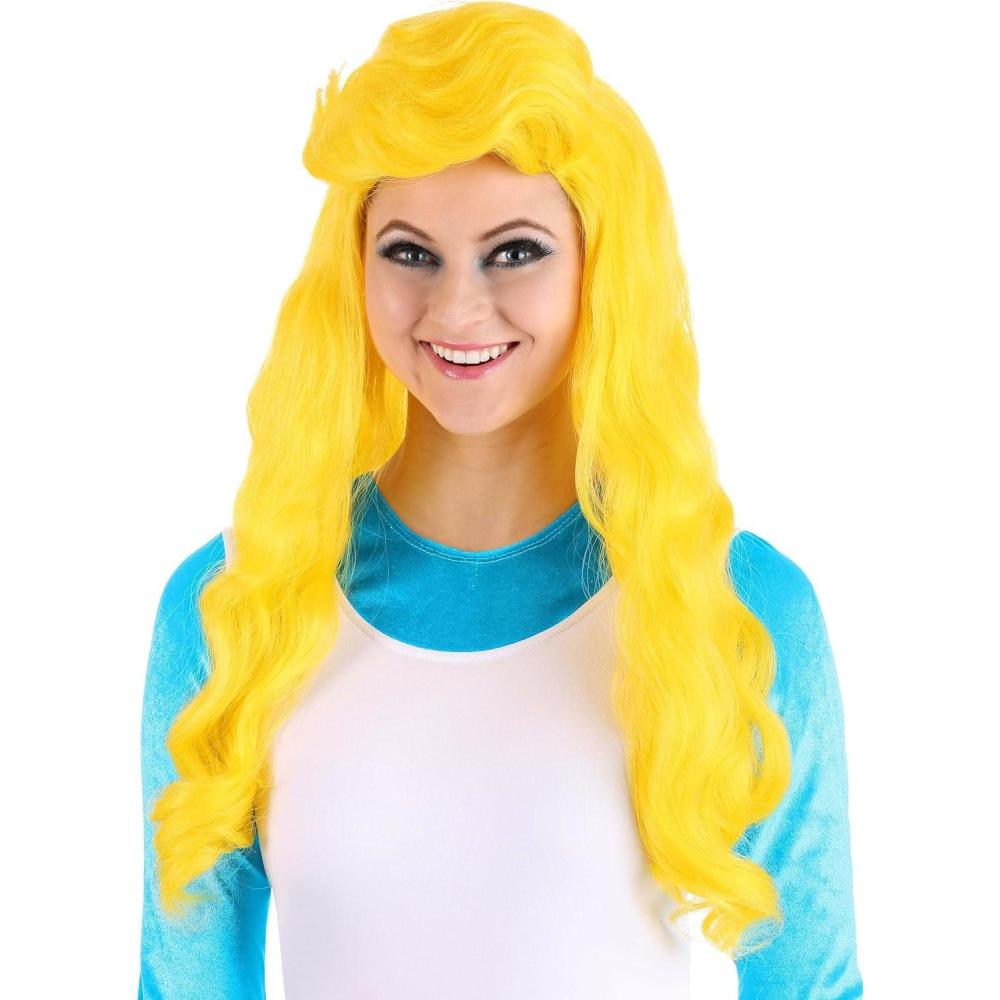 image:imageFun Costumes The Smurfs Smurfette Costume Wig for Women  Long Blonde Hairpiece with Mesh Cap for Halloween or Cosplay DressUp StandardStandard