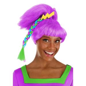 Fun Costumes Women’s Rainbow Brite Stormy Wig – Adult Cosplay Costume Accessory – Purple Wig & Lightning Braid – – Purple