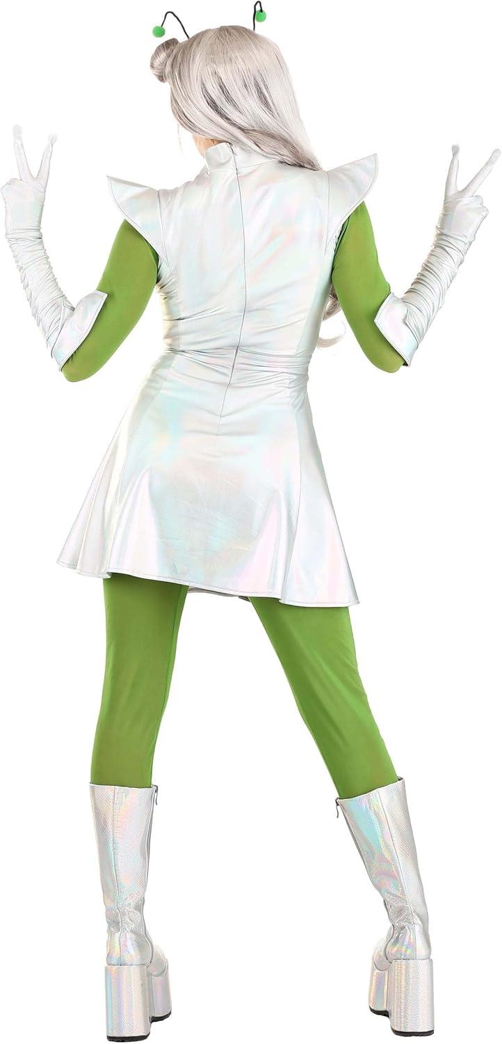 image:imageFun Costumes Womens Retro Outer Space Alien Costume Dress Includes Green Under Shirt Leggings Antennae amp Gloves
