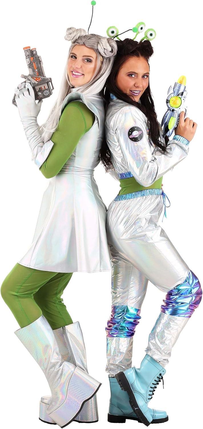 image:imageFun Costumes Womens Retro Outer Space Alien Costume Dress Includes Green Under Shirt Leggings Antennae amp Gloves
