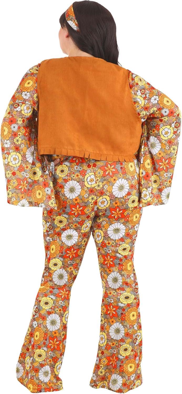 image:imageFlower Power Hippie Costume Top Pants and Vest Boho Theme