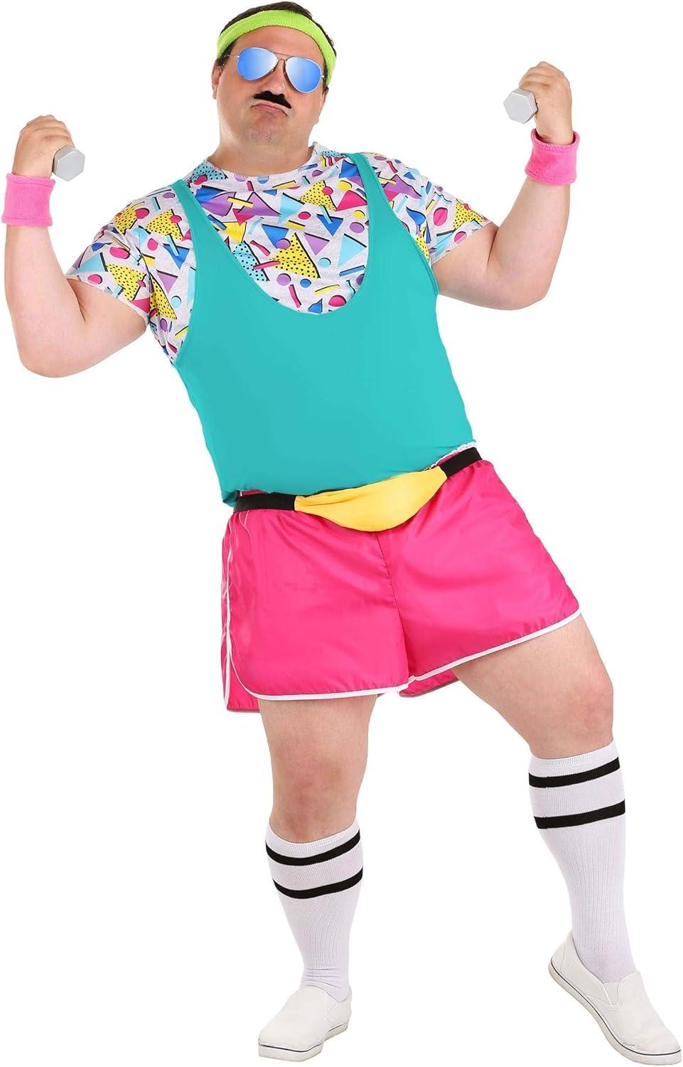 image:imageFun Costumes Mens Plus Size Work It Out Costume Adult 80s Retro Outfit Great for Halloween Outfits and Decade Parties 3X