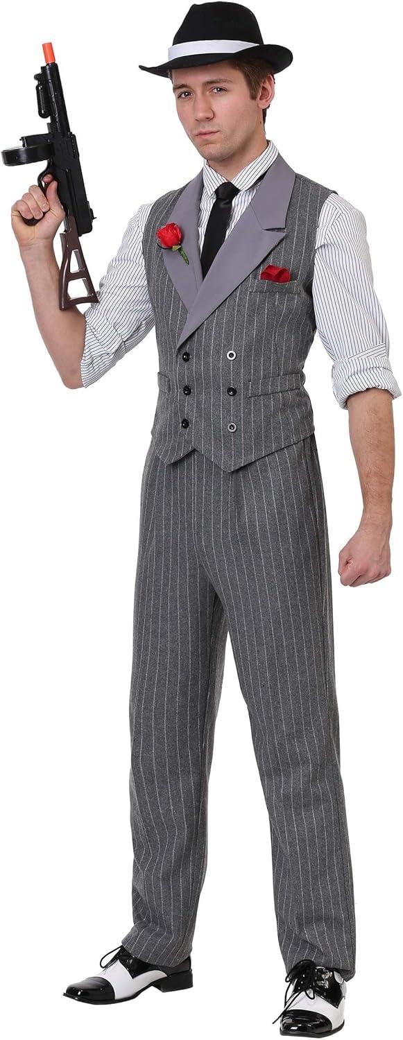 image:imageMens Ruthless Gangster Costume Adult 1920s Mobster CostumeBundle W Spats