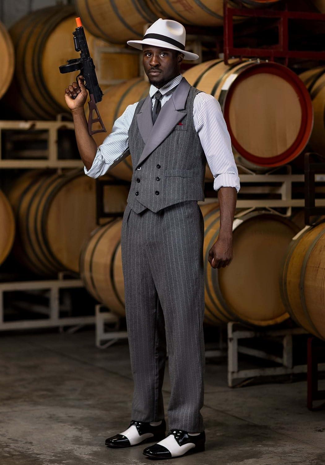 image:imageMens Ruthless Gangster Costume Adult 1920s Mobster CostumeBundle W Spats
