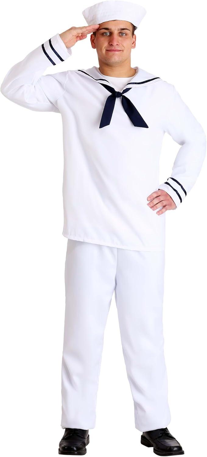 image:imageMens Sailor Costume Navy Uniform Shirt Pants Tie amp Hat