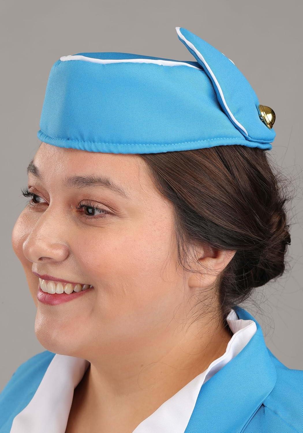 image:imagePlus Size Flight Attendant Costume Plane Stewardess Uniform With Vintage Pencil Skirt Air Travel Helper