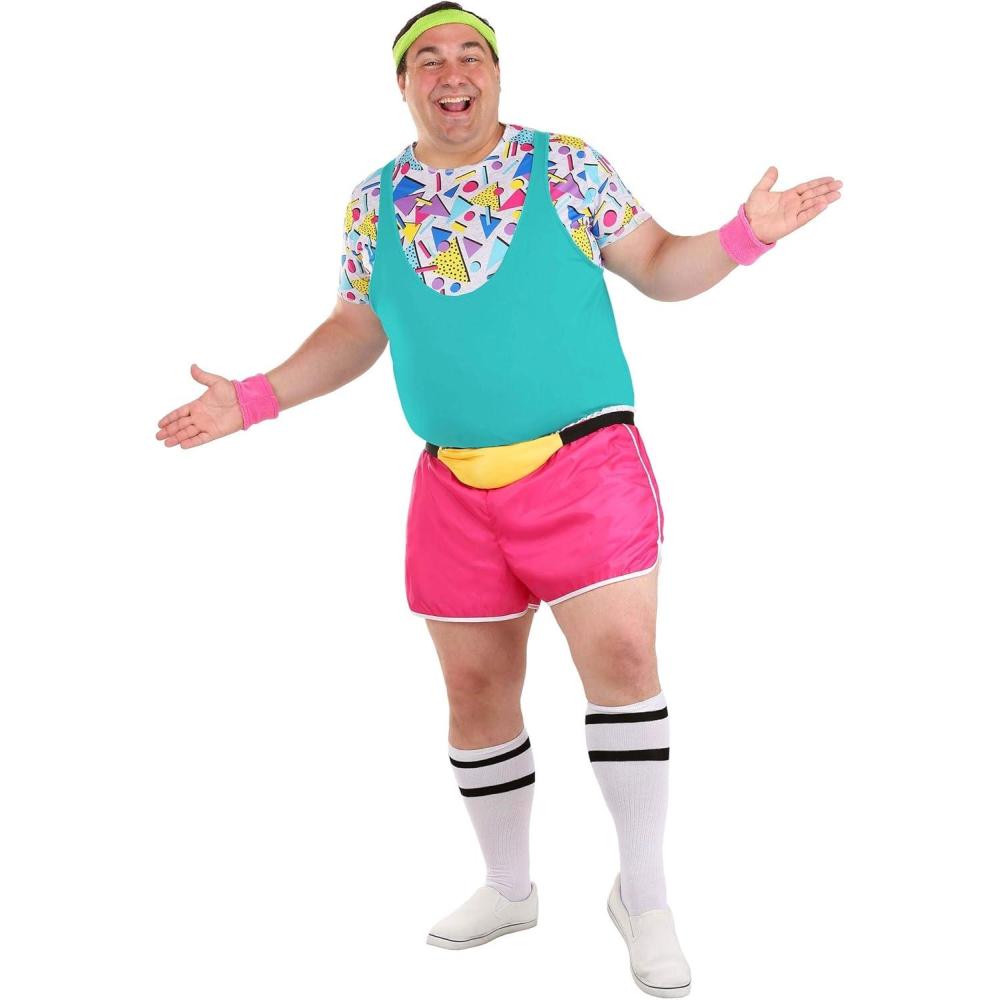 image:imageFun Costumes Mens Plus Size Work It Out Costume Adult 80s Retro Outfit Great for Halloween Outfits and Decade Parties 3X