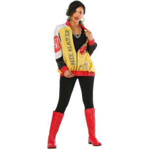 Adult Yellow Push It Pop Star Halloween Costume | Womens 90’s Iconic Hip Hop Music Rapper Cosplay Outfit(Costume)
