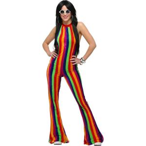 Fun Costumes Dazzle on The Dance Floor with Our Women’s – 70’s Disco Jumpsuit for Halloween – Medium – Red