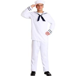 Men’s Sailor Costume | Navy Uniform Shirt, Pants, Tie & Hat