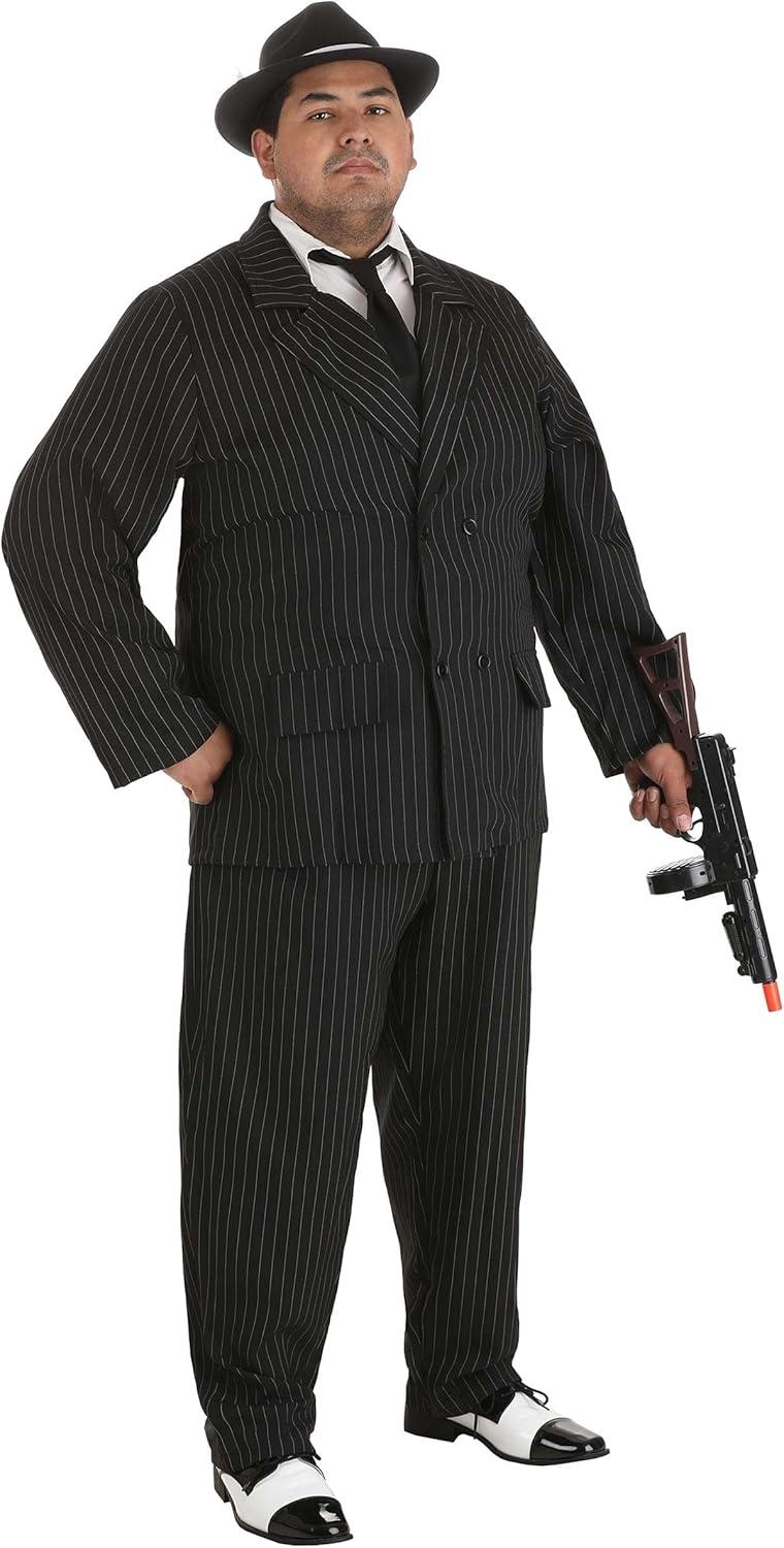 image:imageDeluxe Plus Size Gangster Costume Suit 1920s Gangster 3X Black2X
