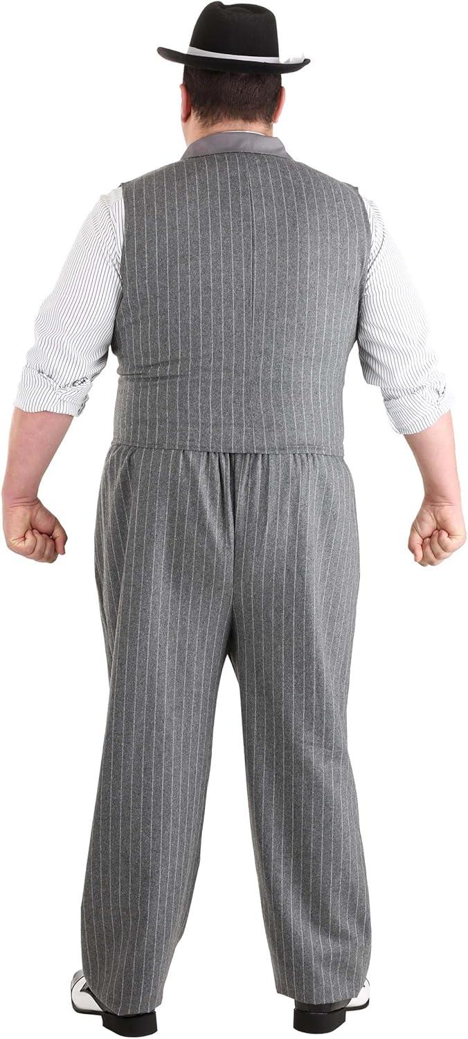 image:imagePlus Size 1920s Ruthless Gangster Costume for Men Shirt Pinstripe Vest Pants amp Necktie for Mobster Suit Outfit