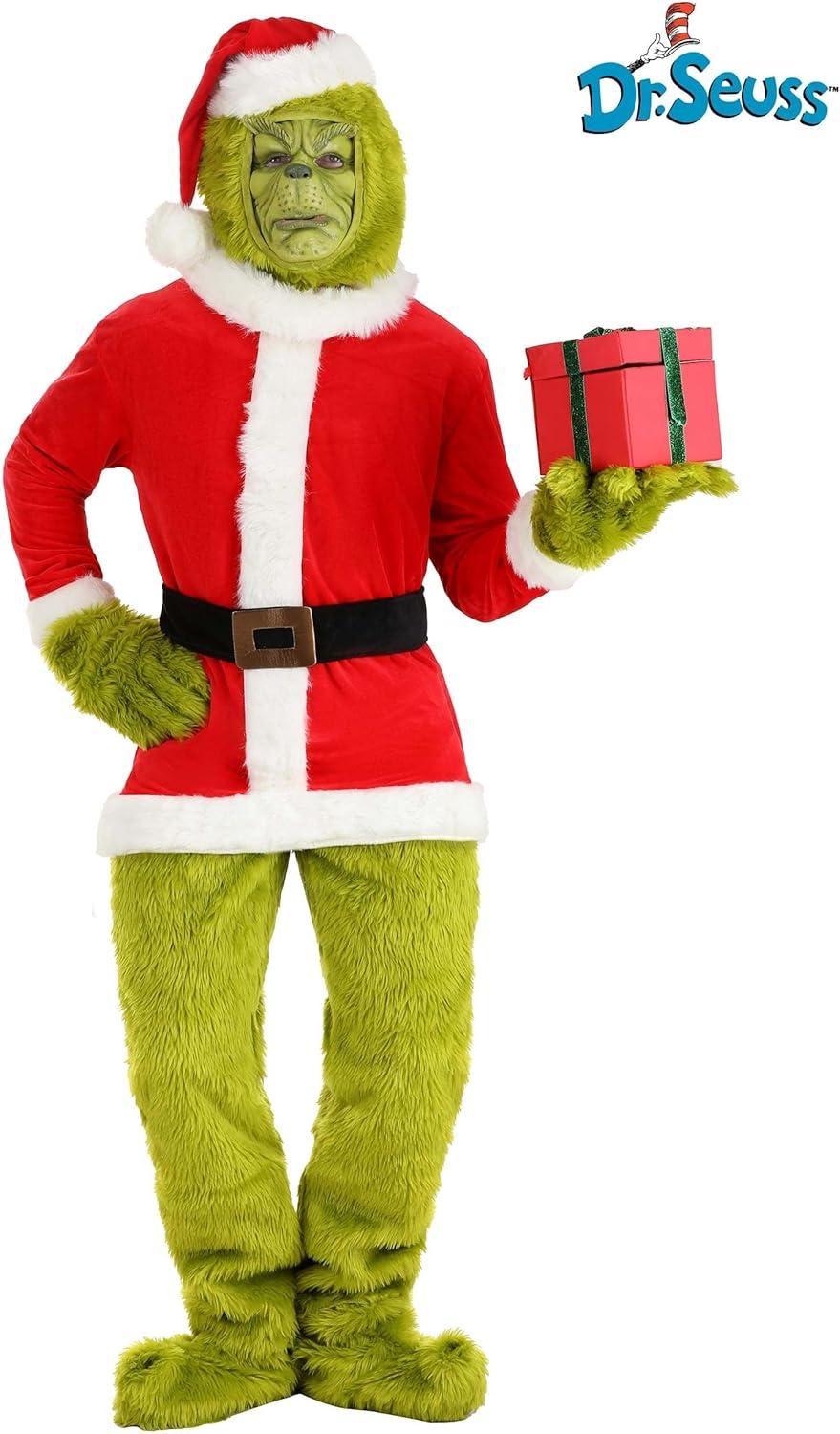 image:imageDr Seuss The Grinch Santa Costume Adult Large Small