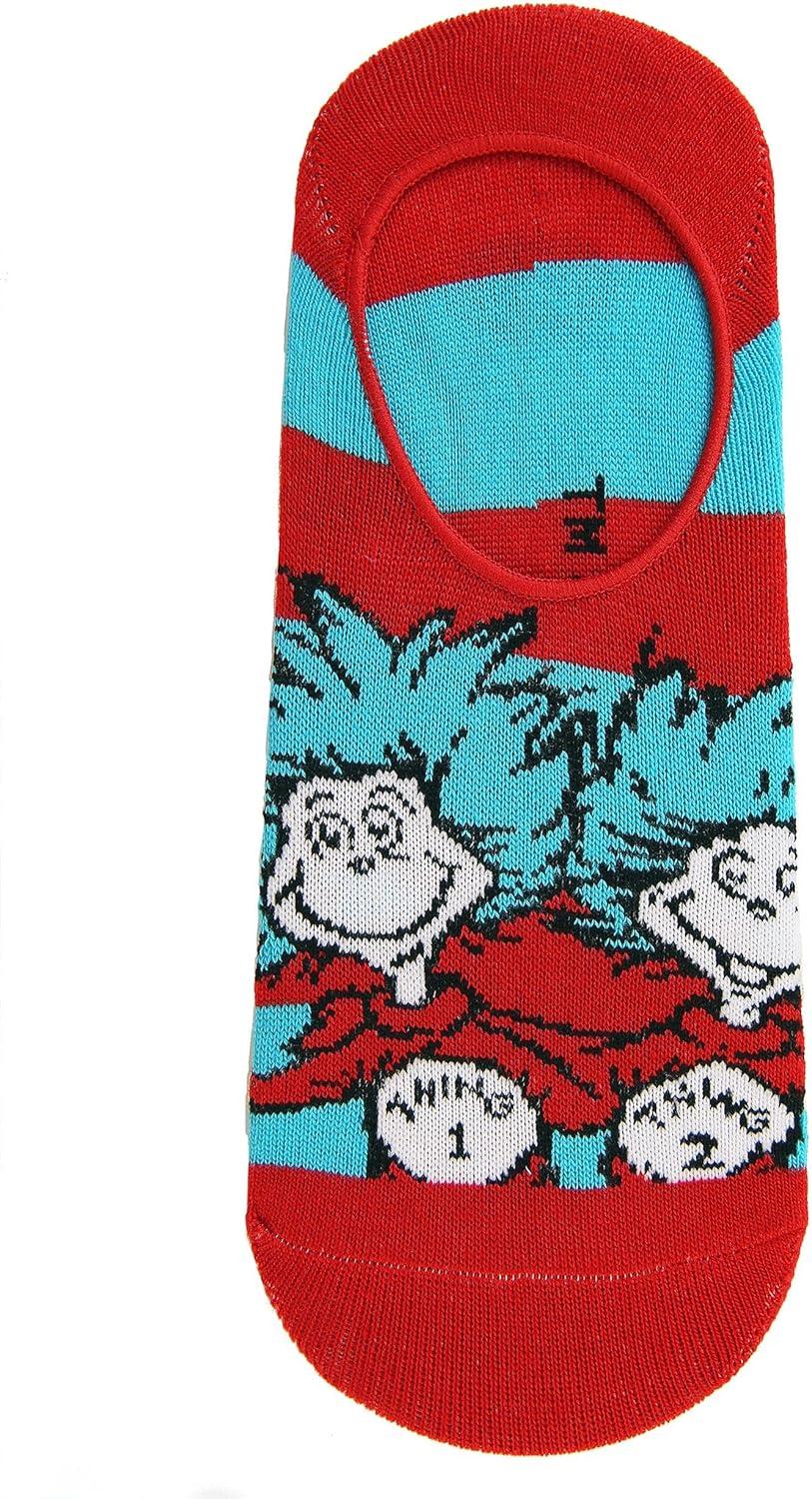image:imageAdult Dr Seuss 5 Pair No Show Sock Set Knitted Graphic Socks Officially LicensedMulticolored