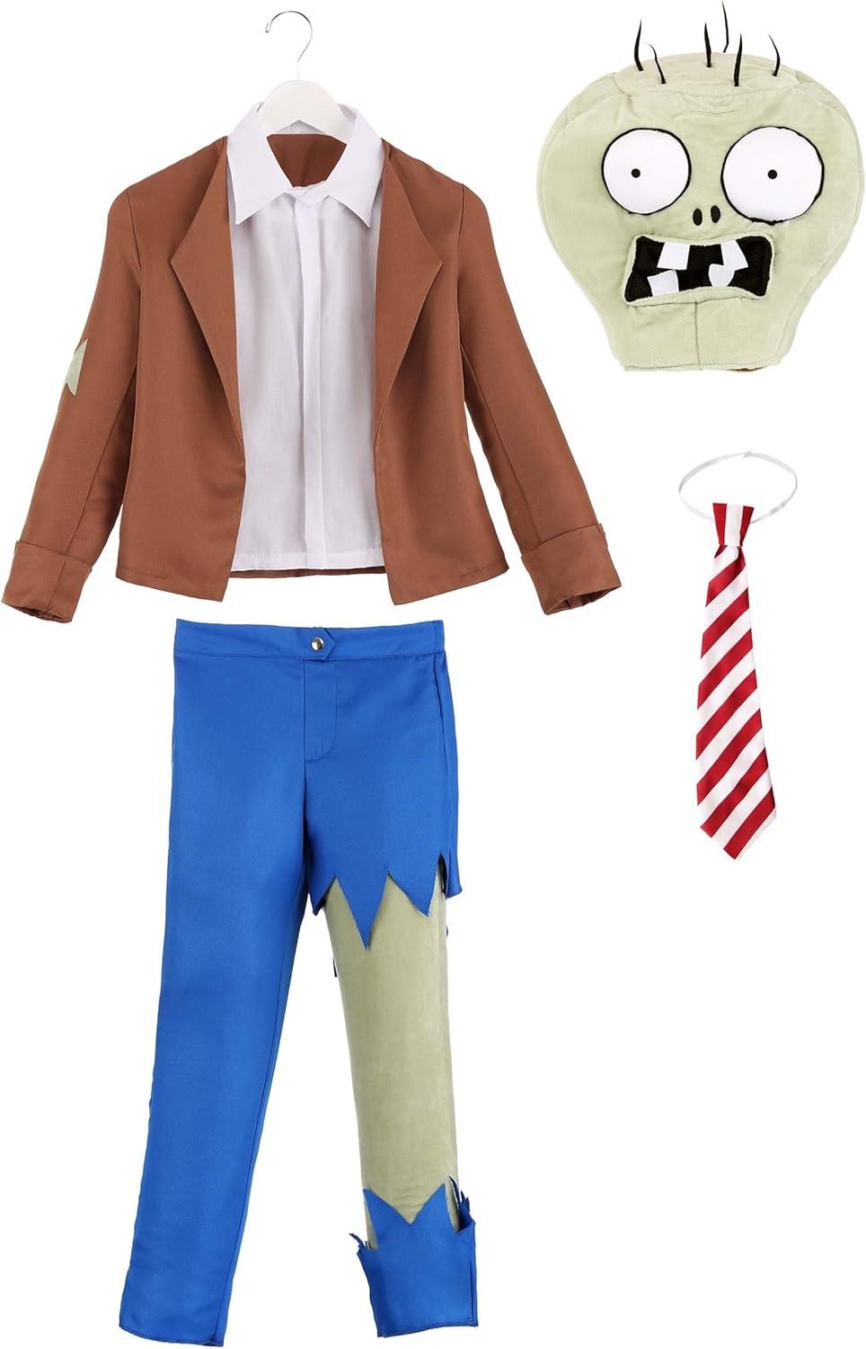 image:imageBoys Plants Vs Zombies Zombie Halloween Costume Kids Video Game Character Zombie Outfit for a Spooky Playful Look