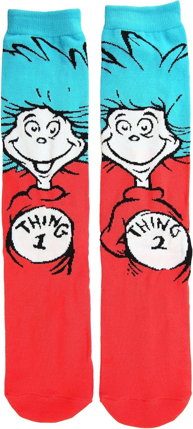image:imageDr Seuss Characters Crew Sock Set for Adults 3 Pack AsstMulticolored